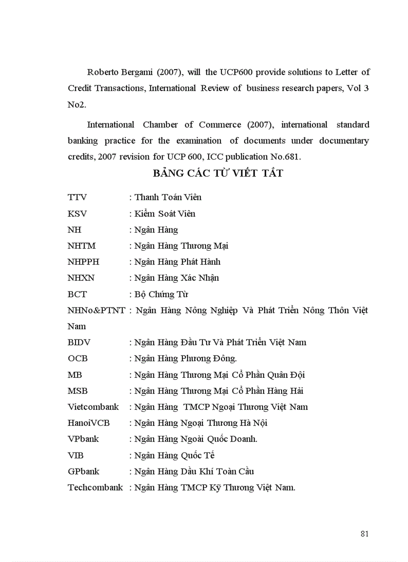 image for page Ứng dụng thực tế của UCP 600 và ISBP 681 trong việc tạo lập và kiểm tra bộ chứng từ thanh toán theo phương thức tín dụng chứng từ tại một số ngân hàng thương mại