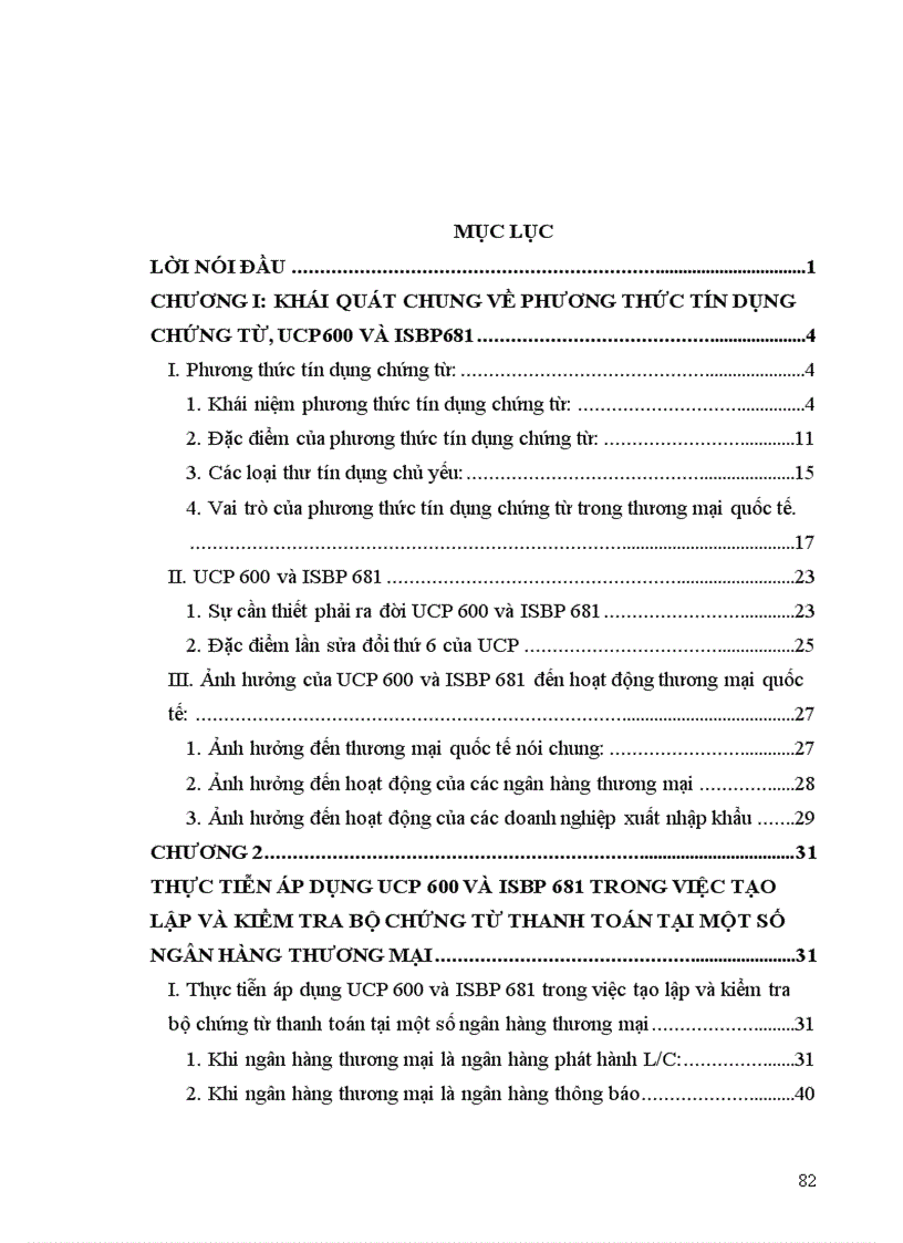 image for page Ứng dụng thực tế của UCP 600 và ISBP 681 trong việc tạo lập và kiểm tra bộ chứng từ thanh toán theo phương thức tín dụng chứng từ tại một số ngân hàng thương mại