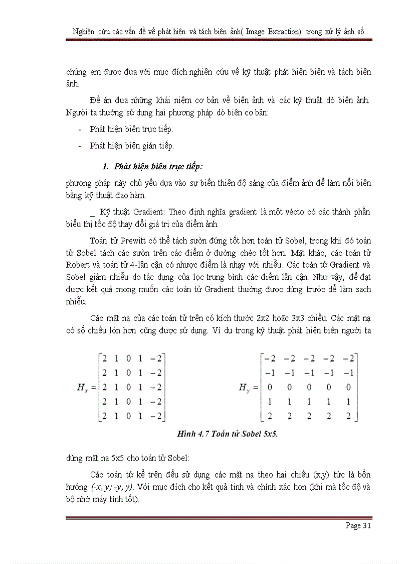 image for page Nghiên cứu các vấn đề về phát hiện và tách biên ảnh Image Extraction trong xử lý ảnh số