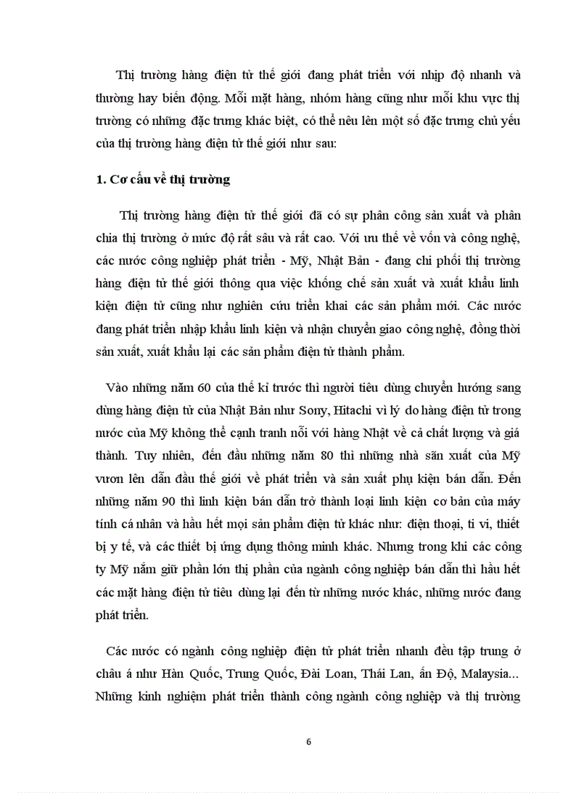 Thị trường hàng điện tử Việt Nam thực trạng và giải pháp trong hội nhập kinh tế quốc tế