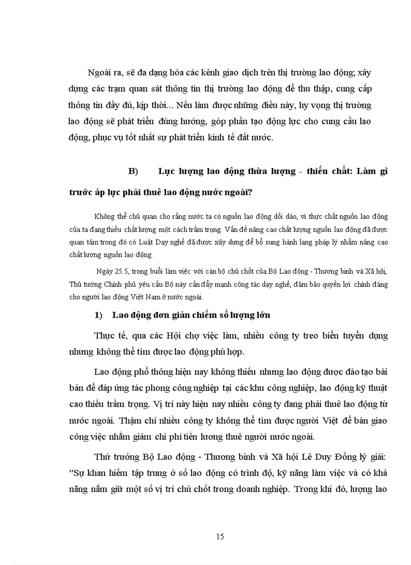 image for page Thị trường lao động Việt Nam