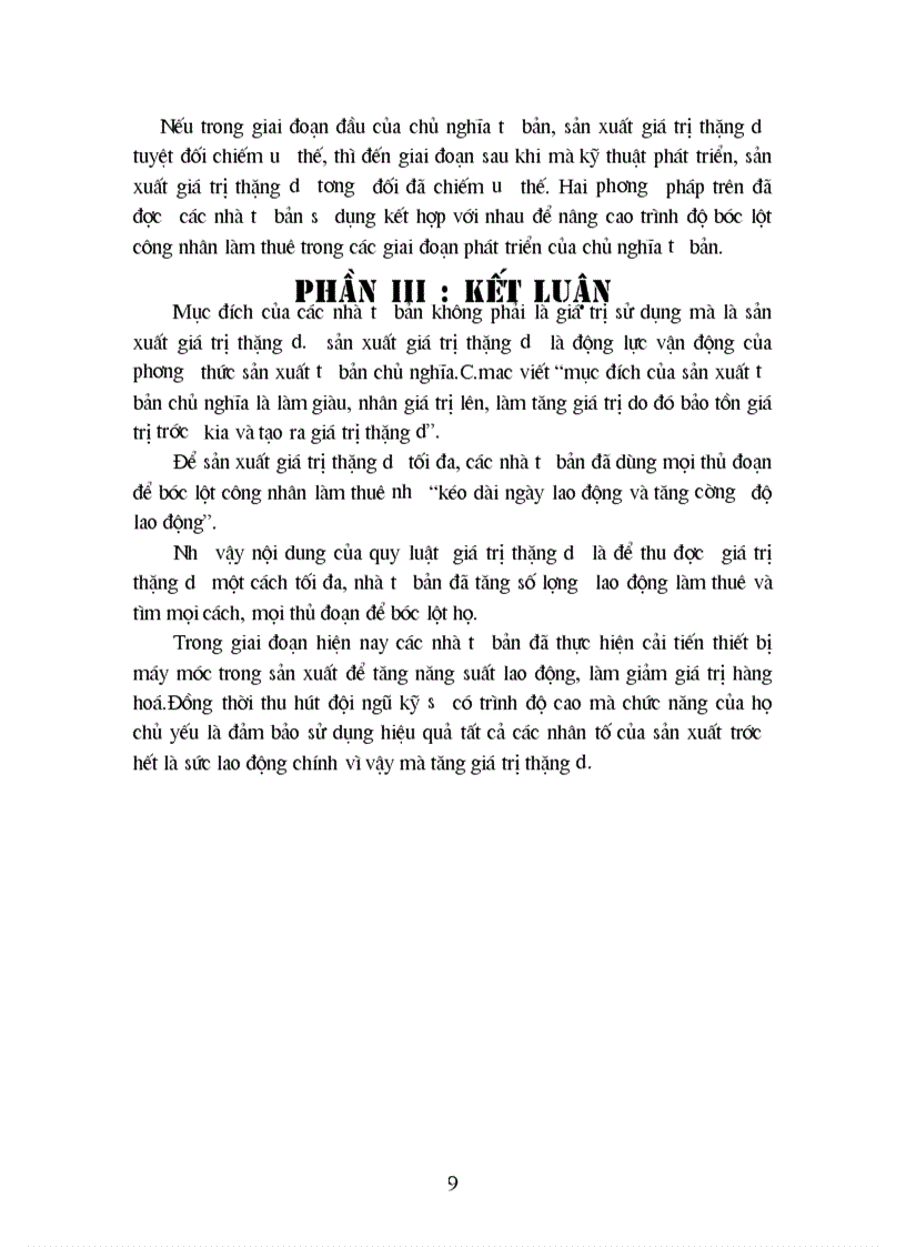 image for page Bản chất và các hình thức biểu hiện của giá trị thặng dư