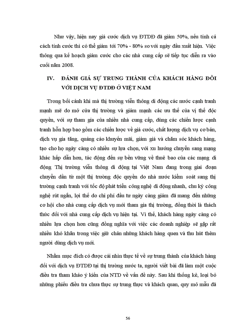 image for page Nghiên cứu sự trung thành của khách hàng đối với dịch vụ viễn thông di động tại Việt Nam