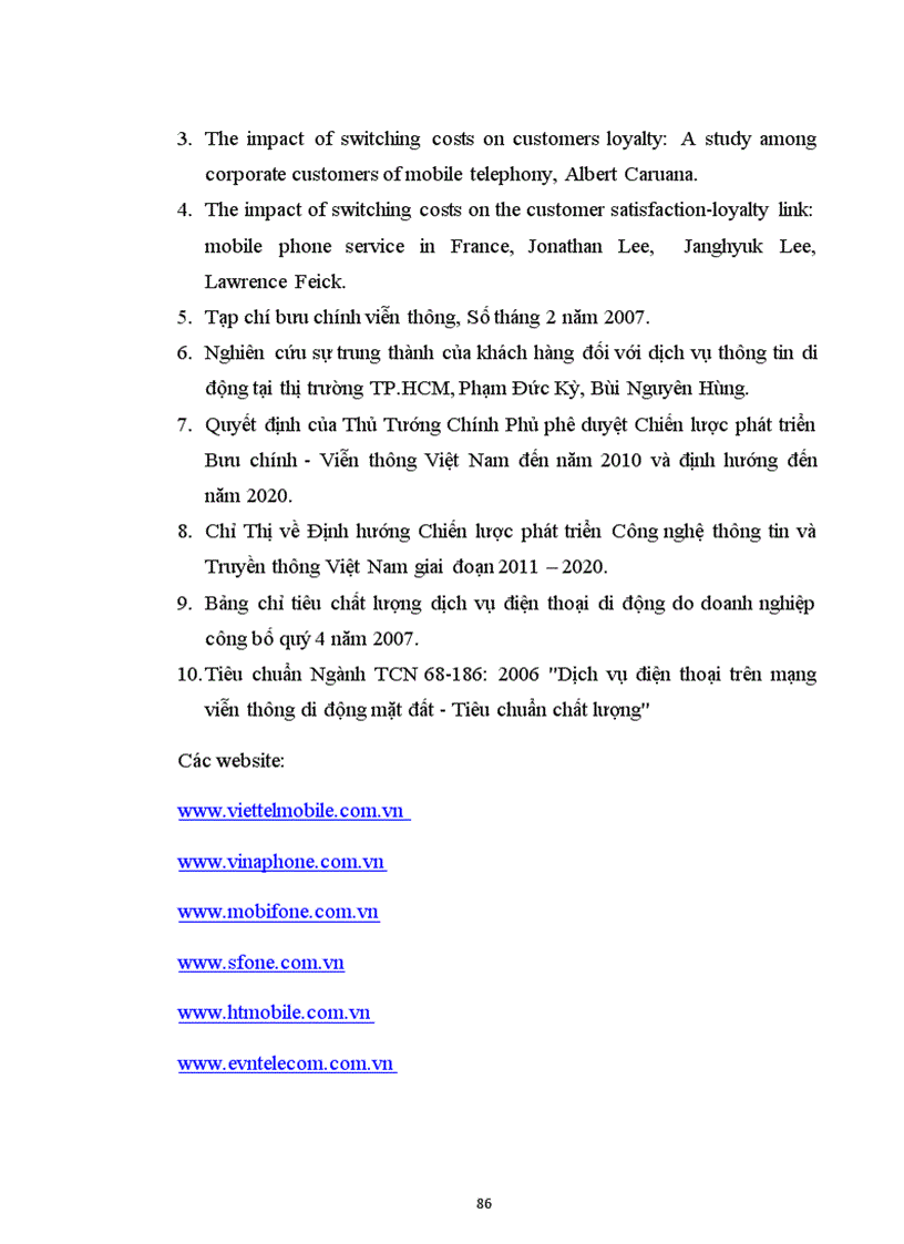 image for page Nghiên cứu sự trung thành của khách hàng đối với dịch vụ viễn thông di động tại Việt Nam