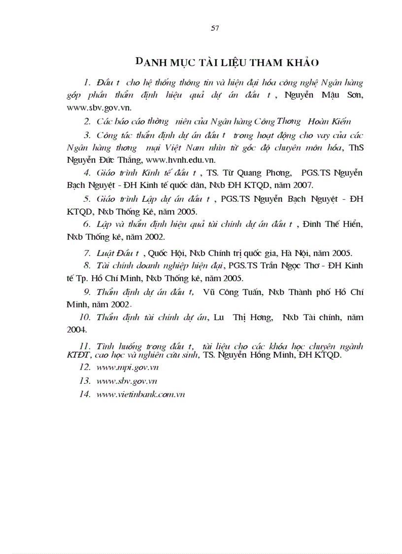 image for page Công tác thẩm định tài chính dự án đầu tư tại ngânhàng NHTMCP Công Thương VietinBank Hoàn Kiếm