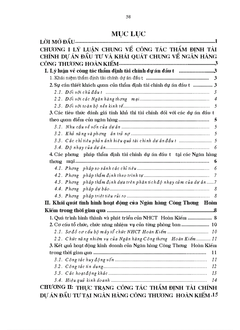 image for page Công tác thẩm định tài chính dự án đầu tư tại ngânhàng NHTMCP Công Thương VietinBank Hoàn Kiếm