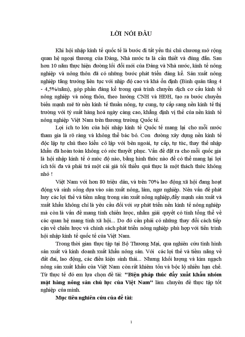 image for page Biện pháp thúc đẩy xuất khẩu nhóm mặt hàng nông sản chủ lực của VN