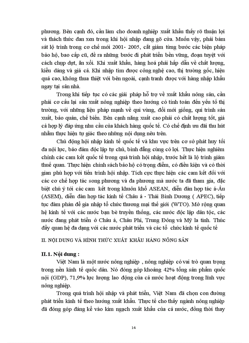 image for page Biện pháp thúc đẩy xuất khẩu nhóm mặt hàng nông sản chủ lực của VN