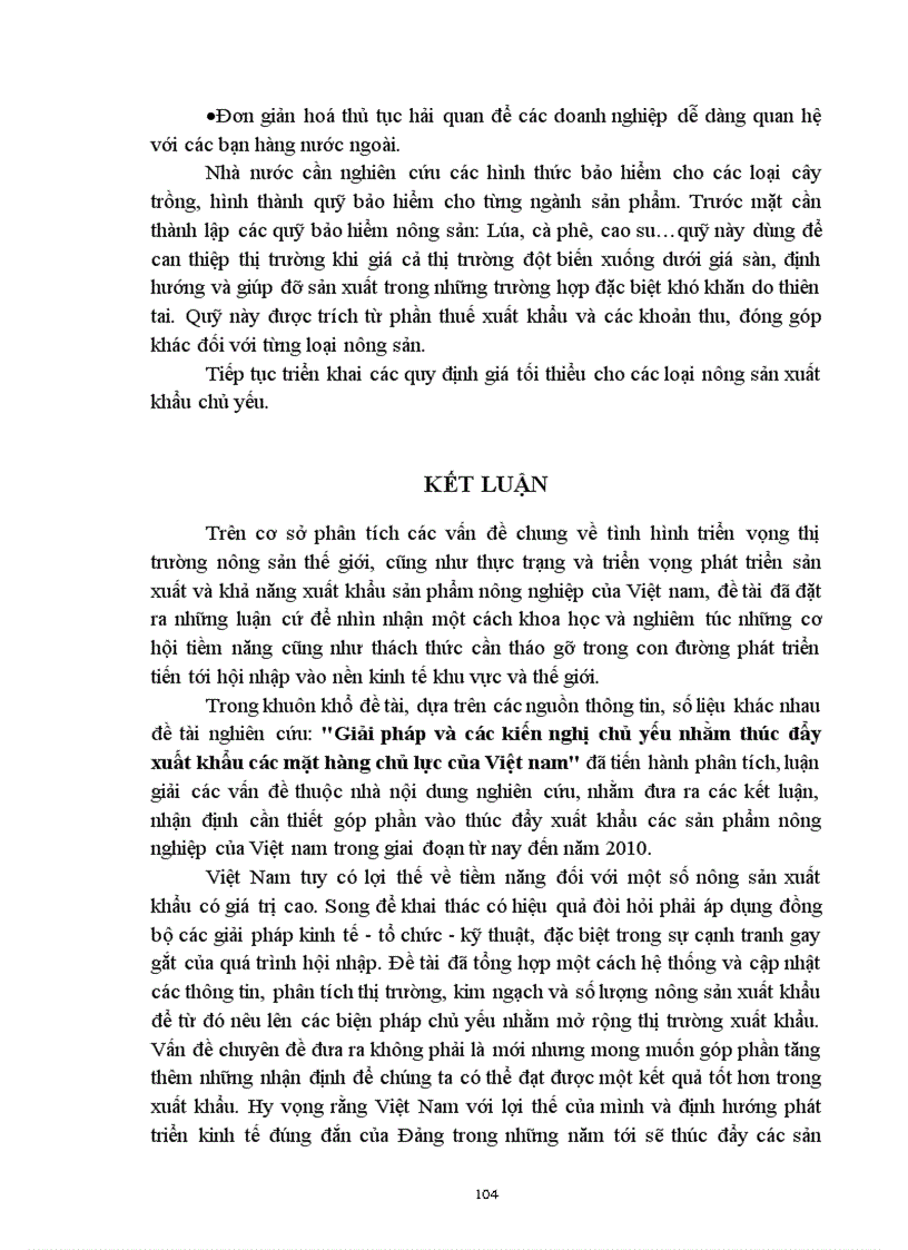 image for page Biện pháp thúc đẩy xuất khẩu nhóm mặt hàng nông sản chủ lực của VN