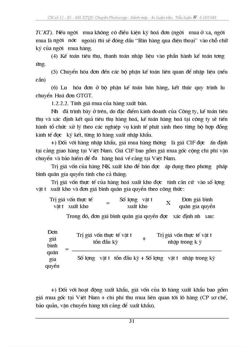 image for page Kế toán tiêu thụ và xác định kết quả tiêu thụ hàng hoá tại Công ty CP XNK và Hợp tác đầu tư Vilexim