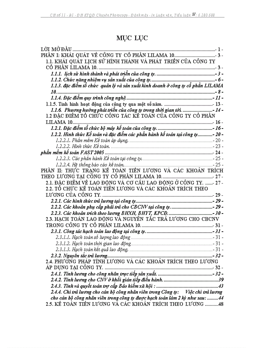 image for page Hoàn thiện công tác kế toán tiền lương và các khoản trích theo lương tại Công ty CP LILAMA 10