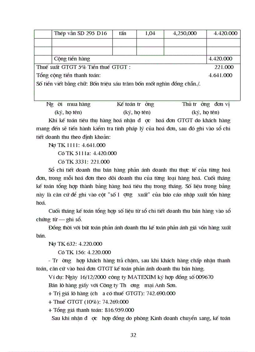 image for page Hoàn thiện kế toán tiêu thụ hàng hoá và xác định kết quả tiêu thụ ở Công ty MATEXIM