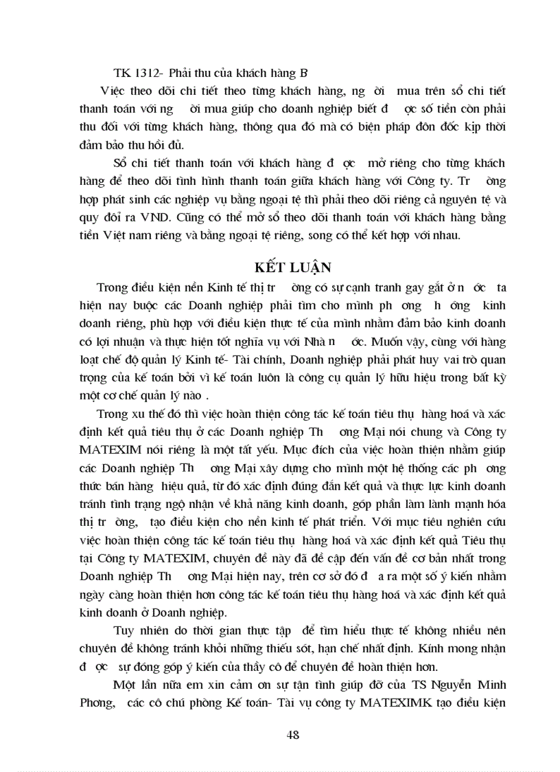 image for page Hoàn thiện kế toán tiêu thụ hàng hoá và xác định kết quả tiêu thụ ở Công ty MATEXIM
