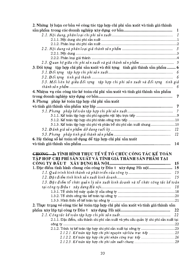 image for page 1số ý kiến đóng góp nhằm hoàn thiện công tác kế toán chi phí sản xuất và tính giá thành sản phẩm tại Công ty Đầu tư xây dựng Hà nội