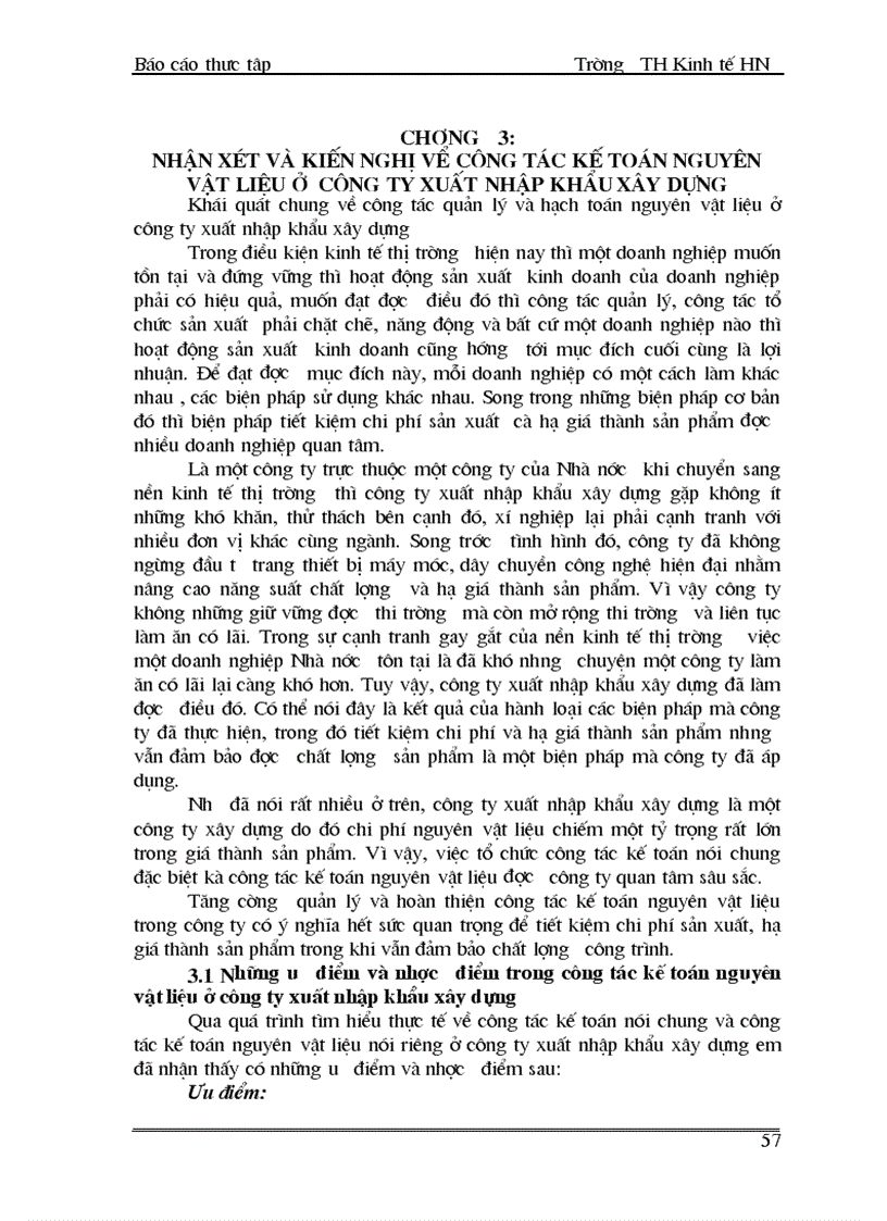 image for page Tổ chức công tác kế toán nguyên vật liệu của Công ty XNK xây dựng