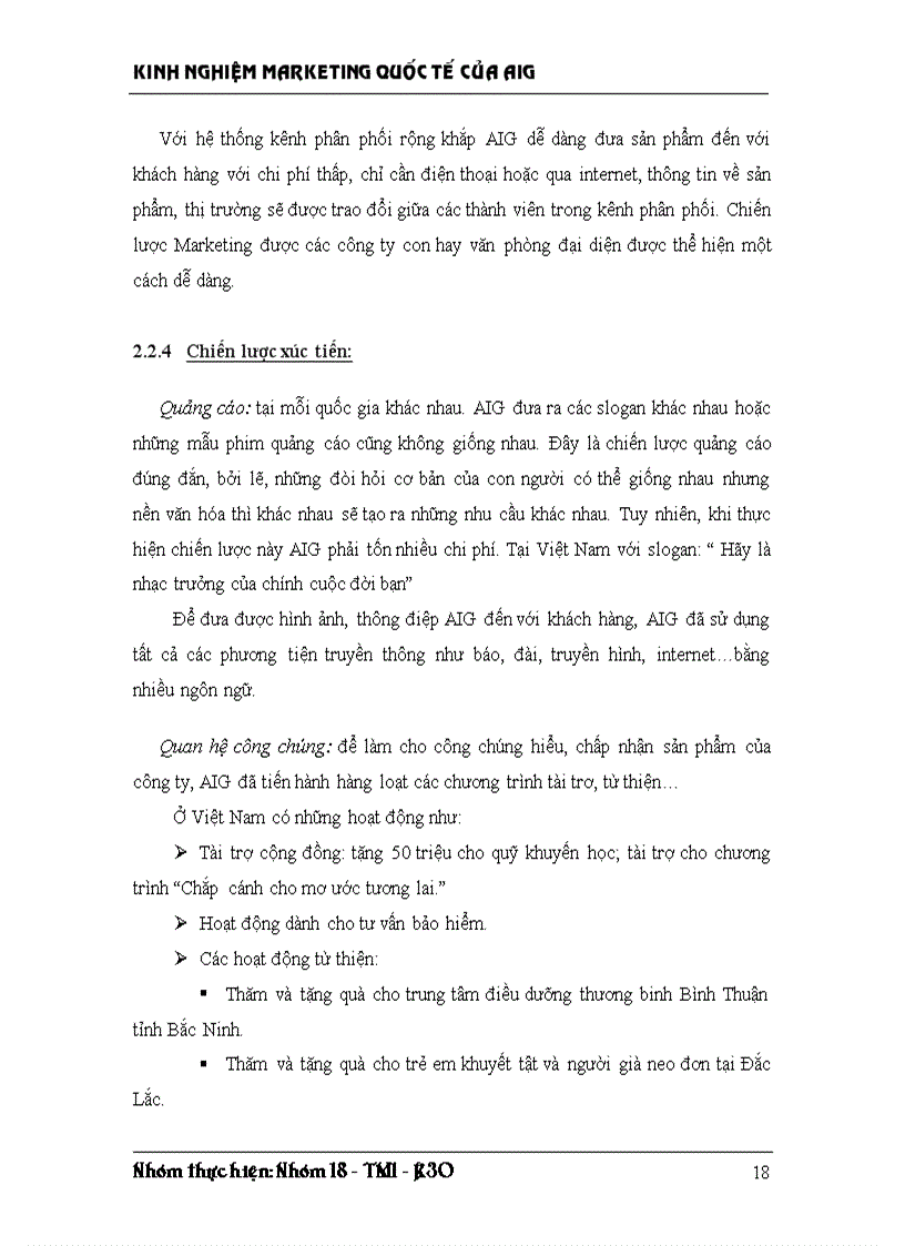 image for page Chiến lược Marketing quốc tế của AIG