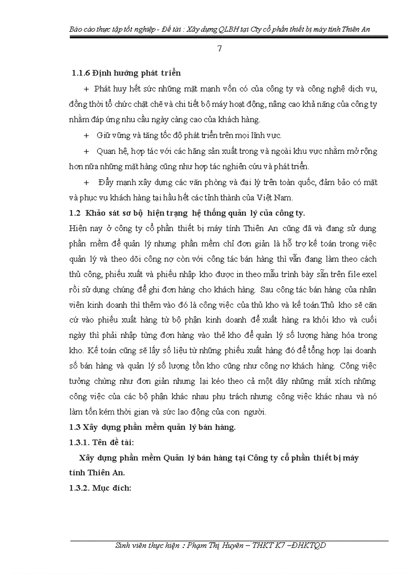 image for page Xây dựng quản lý bán hàng tại Cty cổ phần thiết bị máy tính Thiên An