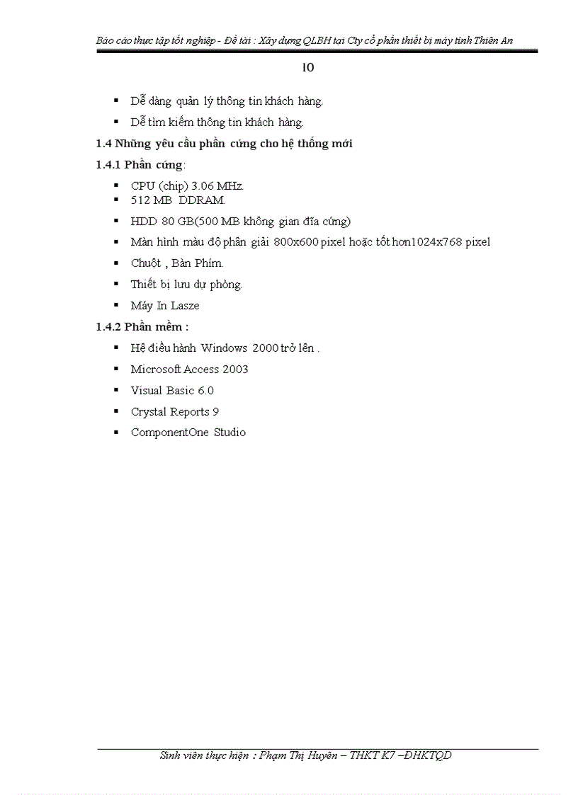 image for page Xây dựng quản lý bán hàng tại Cty cổ phần thiết bị máy tính Thiên An