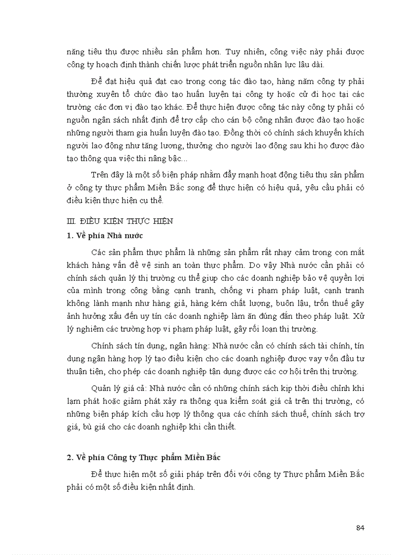 image for page Hoạt động tiêu thụ sản phẩm của công ty thực phẩm miền bắc