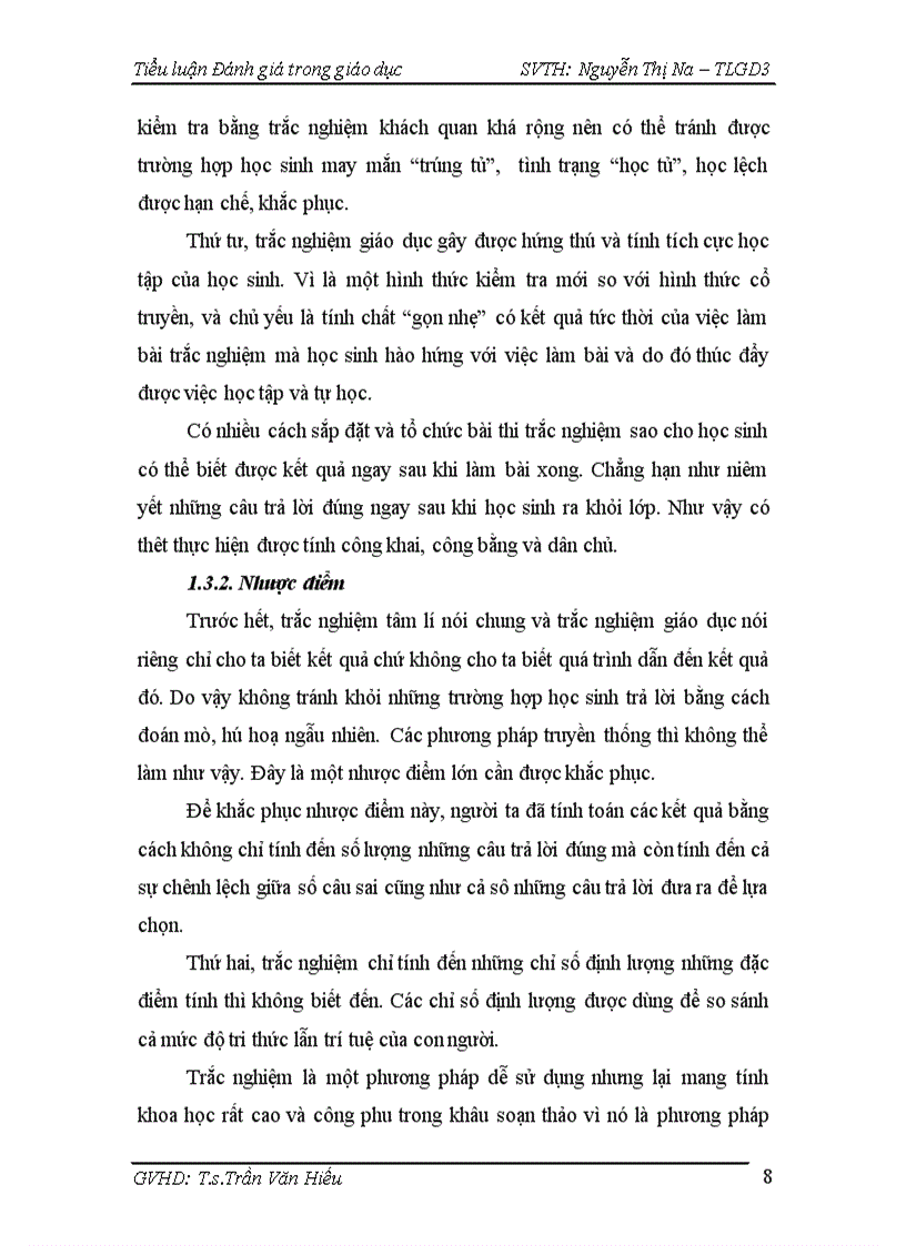 image for page Thực trạng sử dụng phương pháp trắc nghiệm trong kiểm tra đánh giá môn lịch sử của học sinh khối 11 trường THPT Đông Hà Quảng Trị