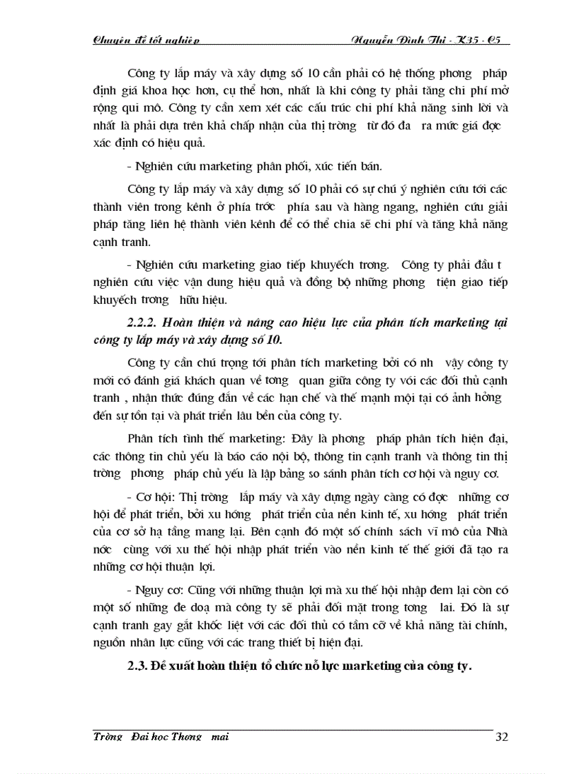 image for page Hoàn thiện tổ chức hoạt động marketing của Công ty lắp máy và xây dựng số 10