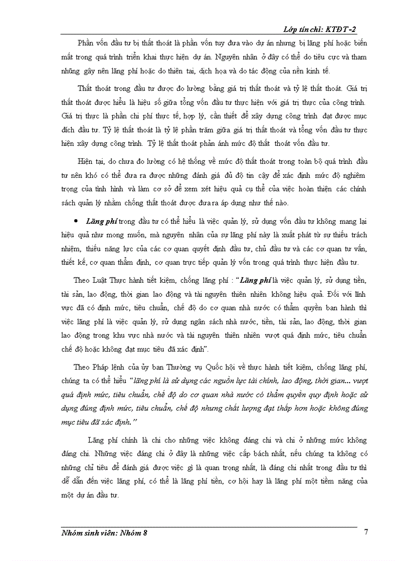 image for page Thất thoát và lãng phí trong đầu tư Thực trạng và giải pháp