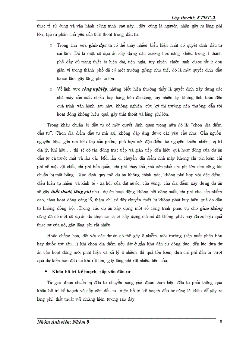image for page Thất thoát và lãng phí trong đầu tư Thực trạng và giải pháp