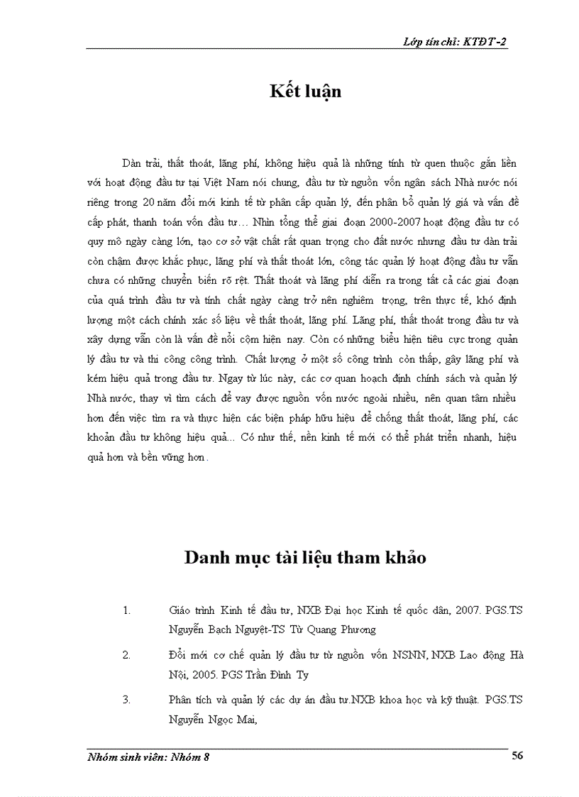 image for page Thất thoát và lãng phí trong đầu tư Thực trạng và giải pháp