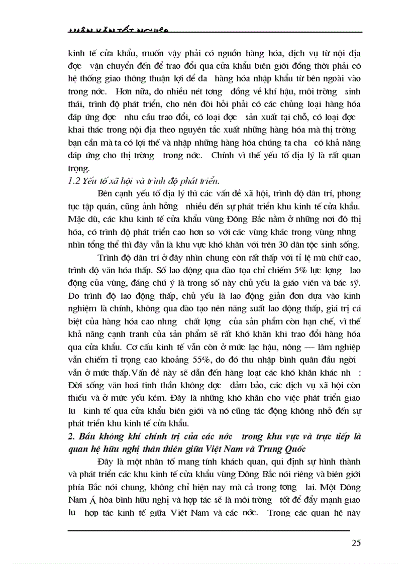image for page Khu kinh tế cửa khẩu và tác động của nó đối với việc phát triển vùng Đông Bắc