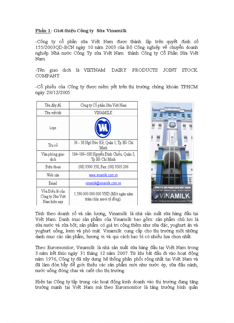 image for page Quản trị chiến lược Công Ty Sữa Vinamilk