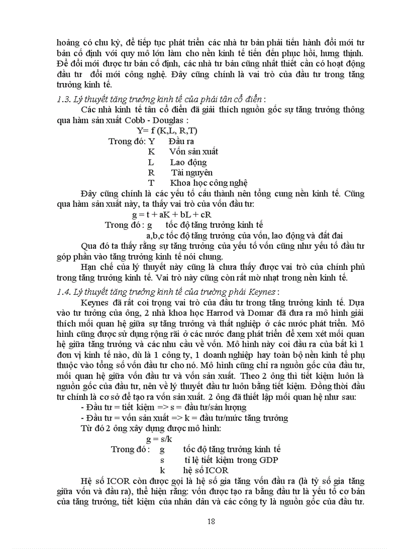 image for page Dựa vào các lý thuyết kinh tế về đầu tư giải thích vai trò của đầu tư với tăng trưởng và phát triển kinh tế