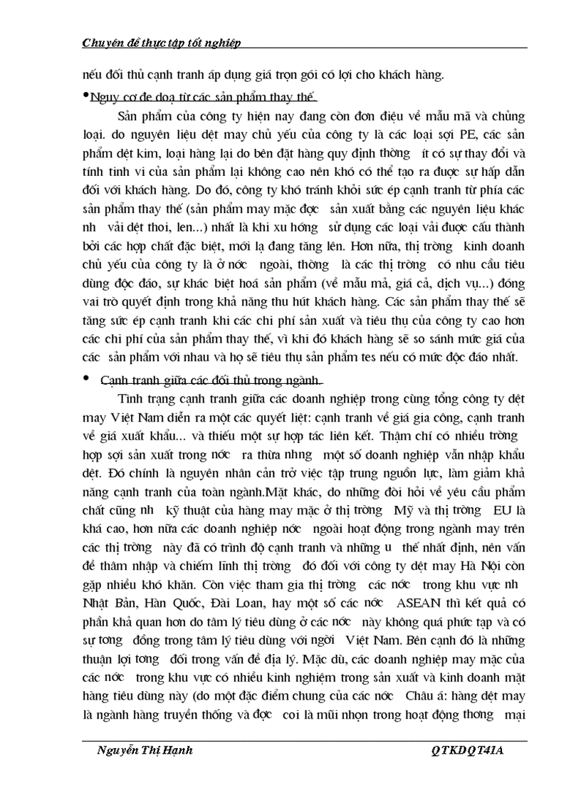 image for page Một số giải pháp chủ yếu nhằm nâng cao khả năng cạnh tranh của công ty dệt may Hà Nội
