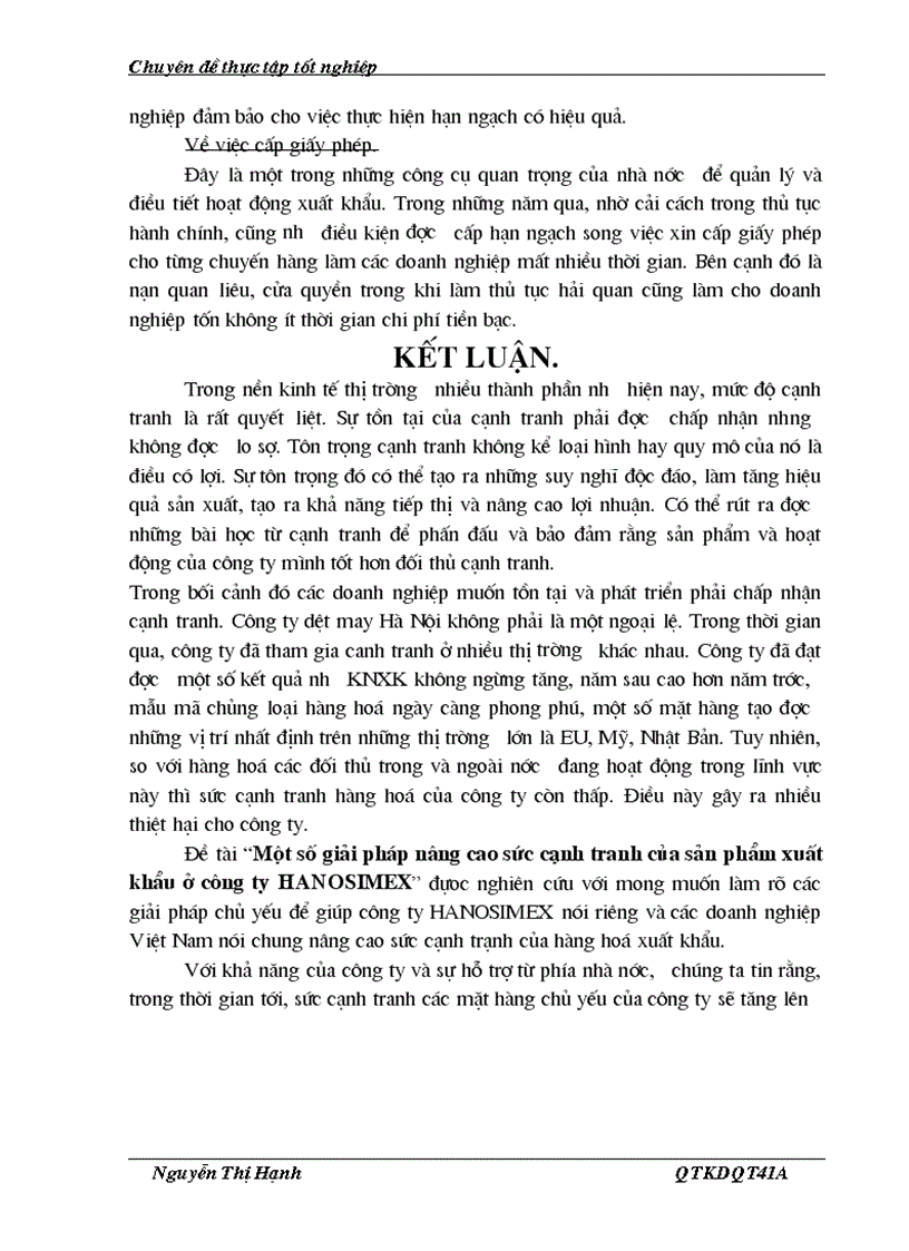 image for page Một số giải pháp chủ yếu nhằm nâng cao khả năng cạnh tranh của công ty dệt may Hà Nội