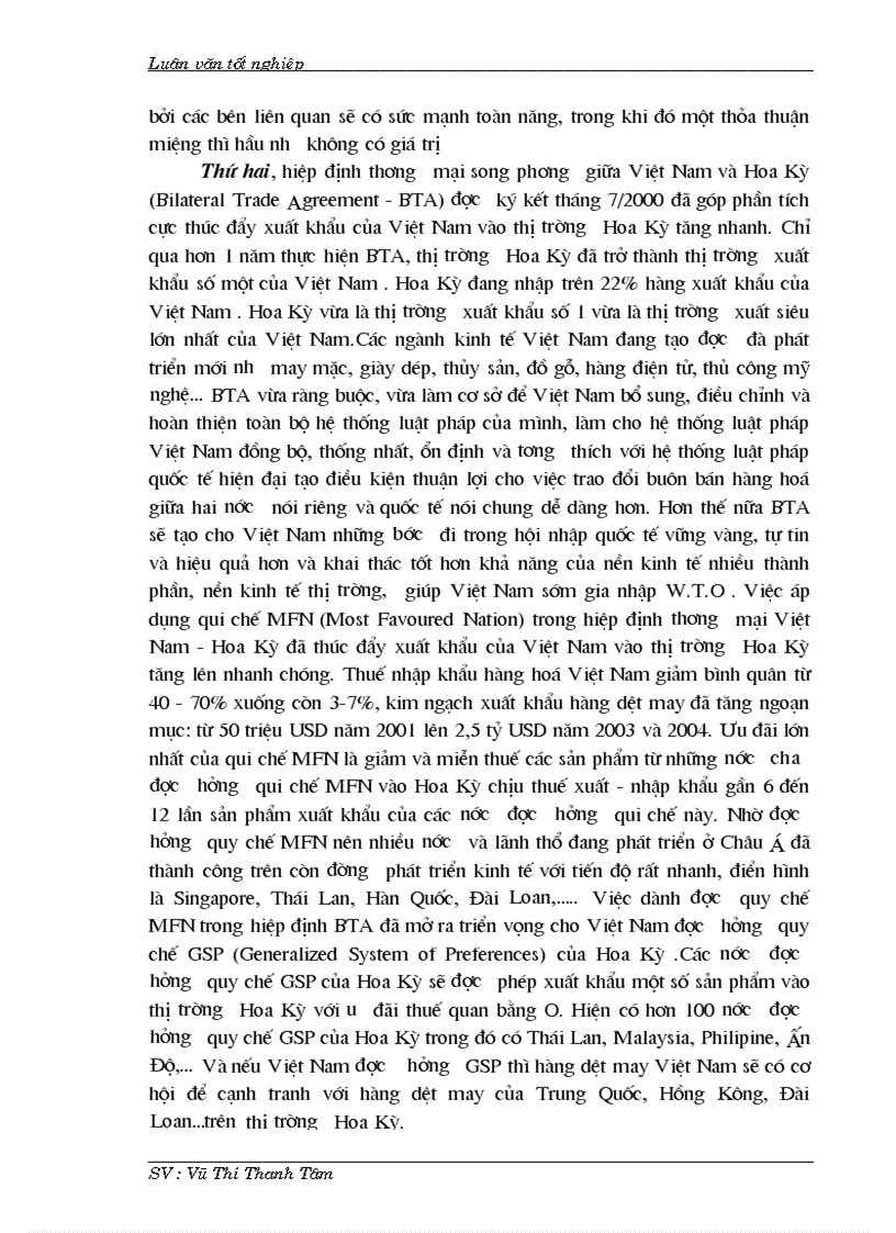 image for page Thúc đẩy xuất khẩu hàng dệt may vào thị trường Hoa Kỳ khi Việt Nam chưa gia nhập W T O và còn áp dụng hạn ngạch quota