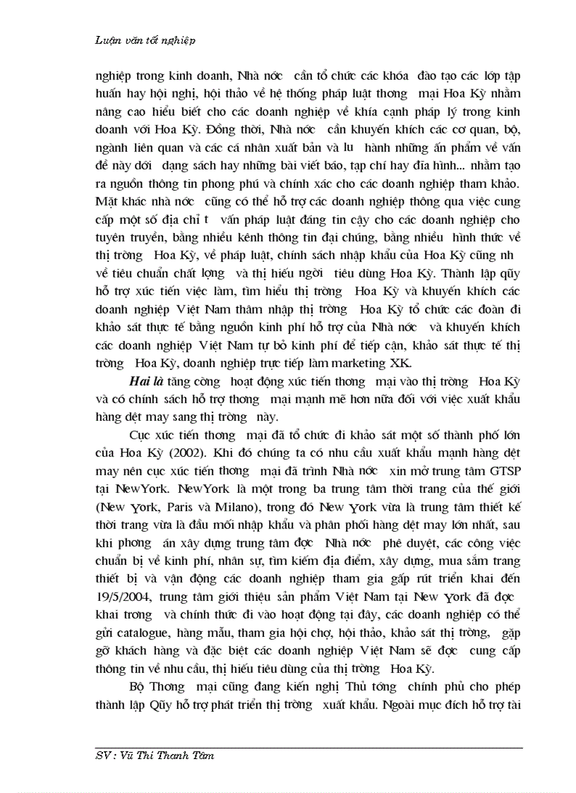 image for page Thúc đẩy xuất khẩu hàng dệt may vào thị trường Hoa Kỳ khi Việt Nam chưa gia nhập W T O và còn áp dụng hạn ngạch quota