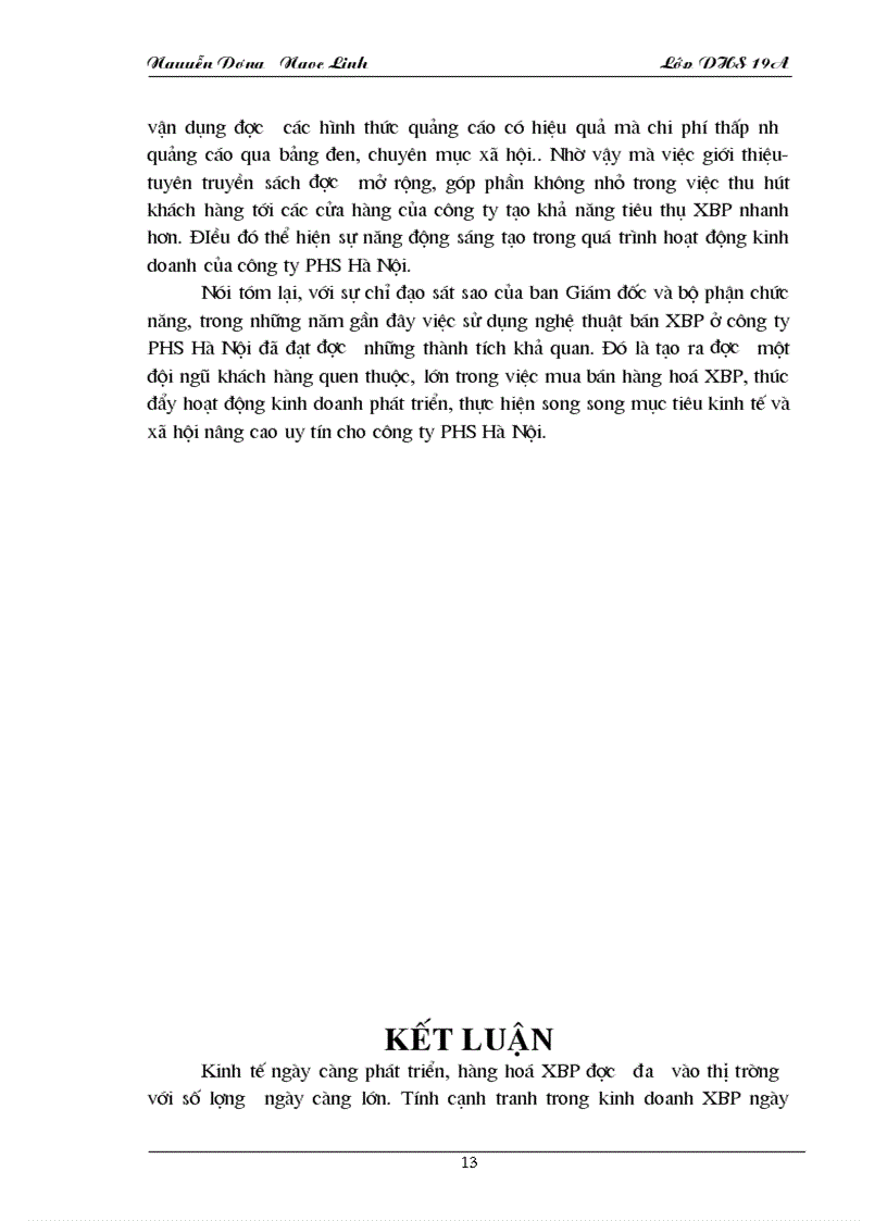 image for page Tình hình sử dụng nghệ thuật tiêu thụ XBP ở công ty Phát Hành sách Hà Nội hiện nay