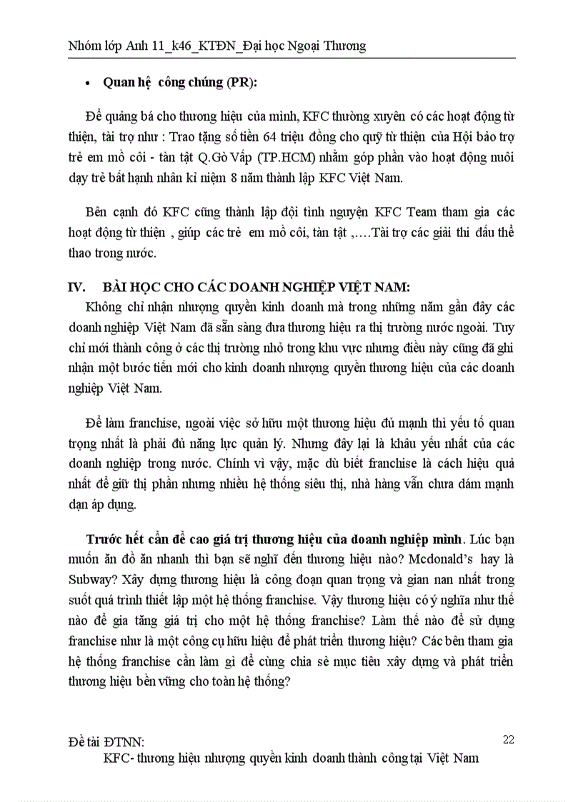 image for page KFC thương hiệu nhượng quyền kinh doanh thành công tại Việt Nam