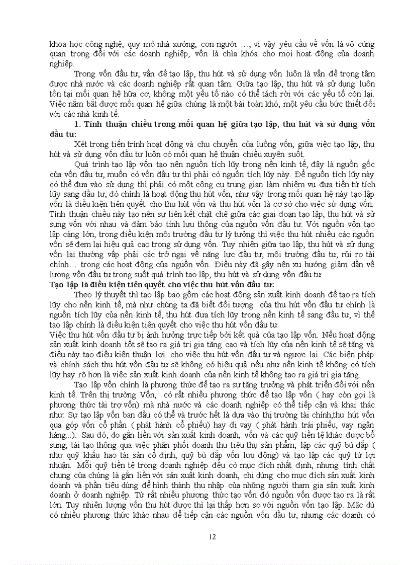 image for page Mối quan hệ giữa tạo lập thu hút và sử dụng vốn đầu tư Lấy thực tế ở Việt nam để chứng minh