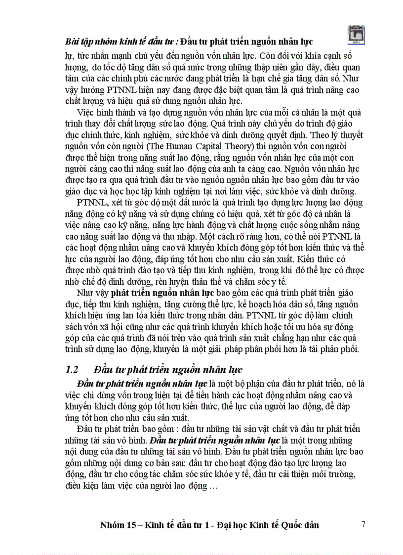 image for page Đầu tư phát triển nguồn nhân lực ở Việt Nam