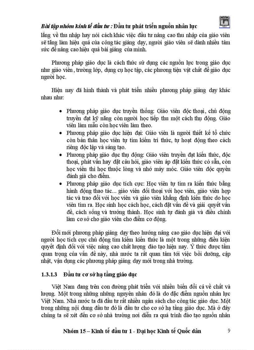 image for page Đầu tư phát triển nguồn nhân lực ở Việt Nam