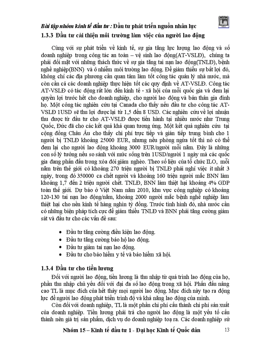 image for page Đầu tư phát triển nguồn nhân lực ở Việt Nam