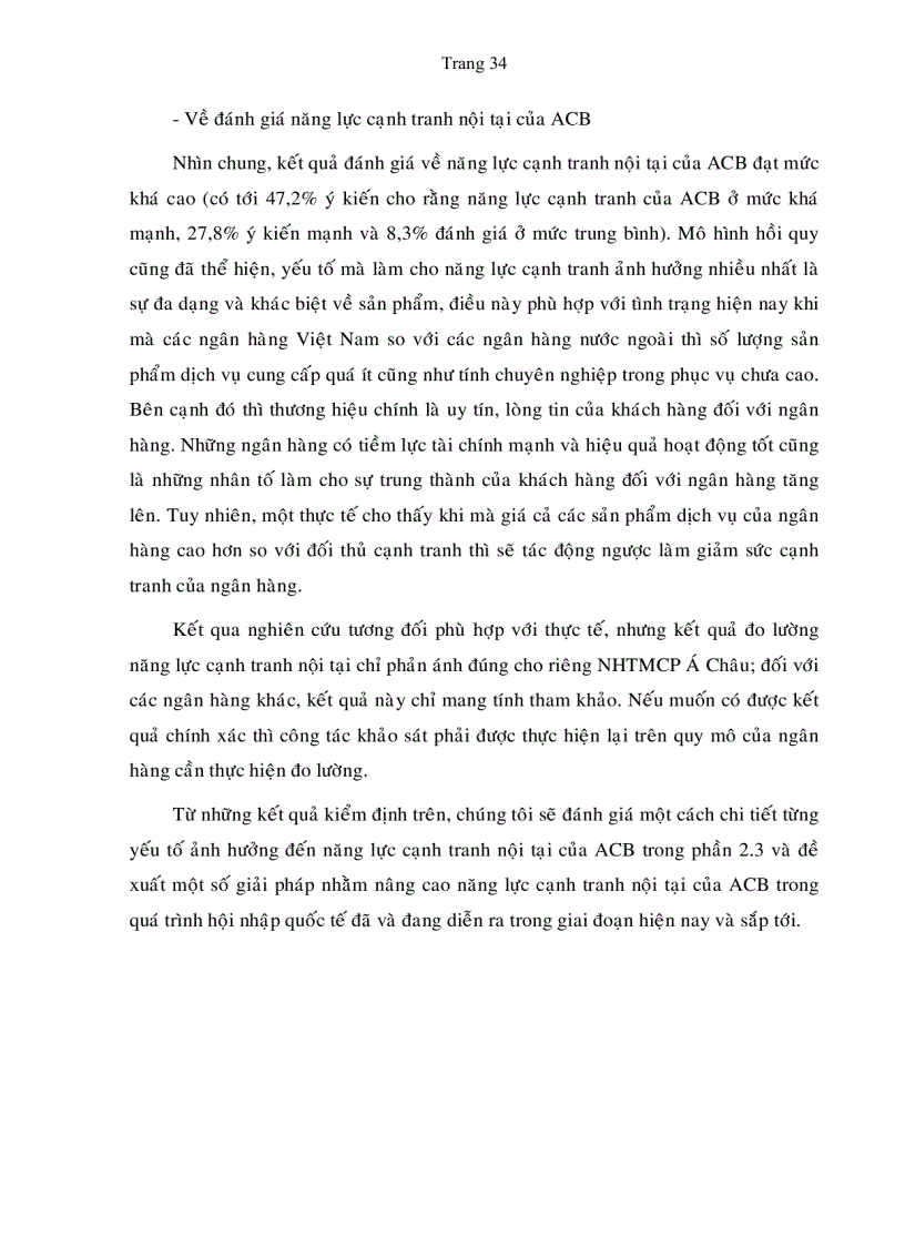 image for page Nâng cao năng lực cạnh tranh của NHTMCP Á Châu trong quá trình hội nhập quốc tế