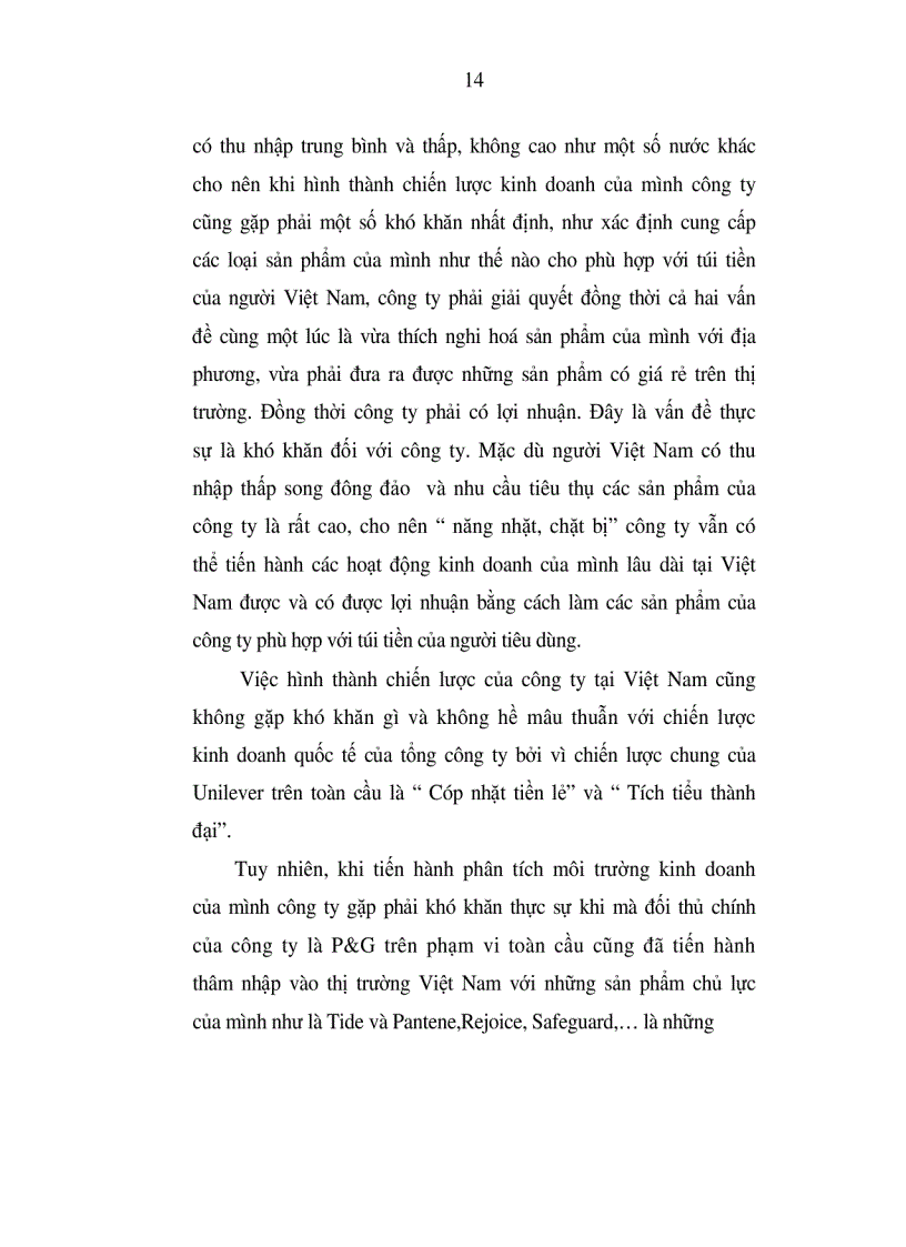 image for page Chiến lược marketing của công ty Unilever Việt Nam