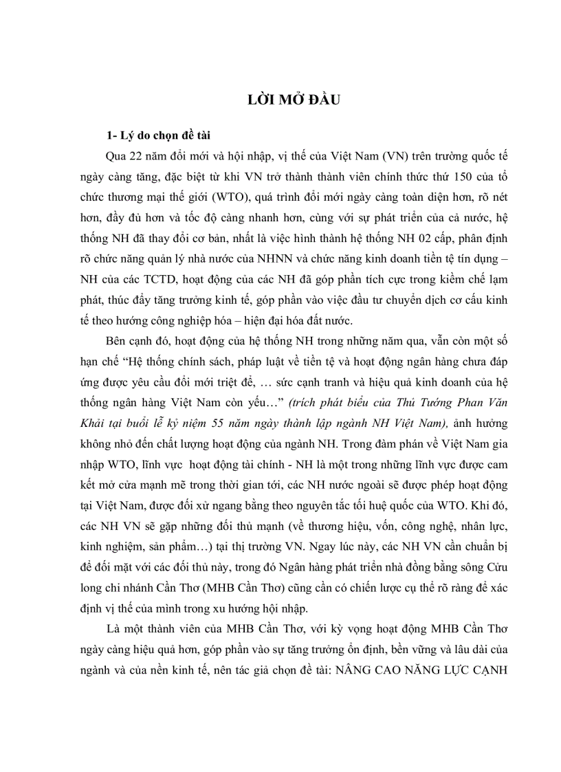 image for page Nâng cao năng lực canh tranh của Ngân hàng Phát triển nhà Đồng bằng sông Cửu Long TP Cần Thơ