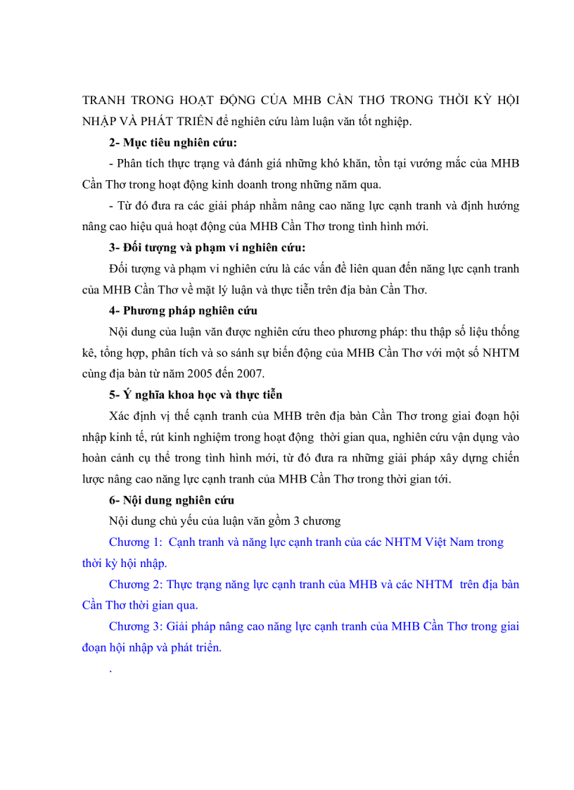 image for page Nâng cao năng lực canh tranh của Ngân hàng Phát triển nhà Đồng bằng sông Cửu Long TP Cần Thơ