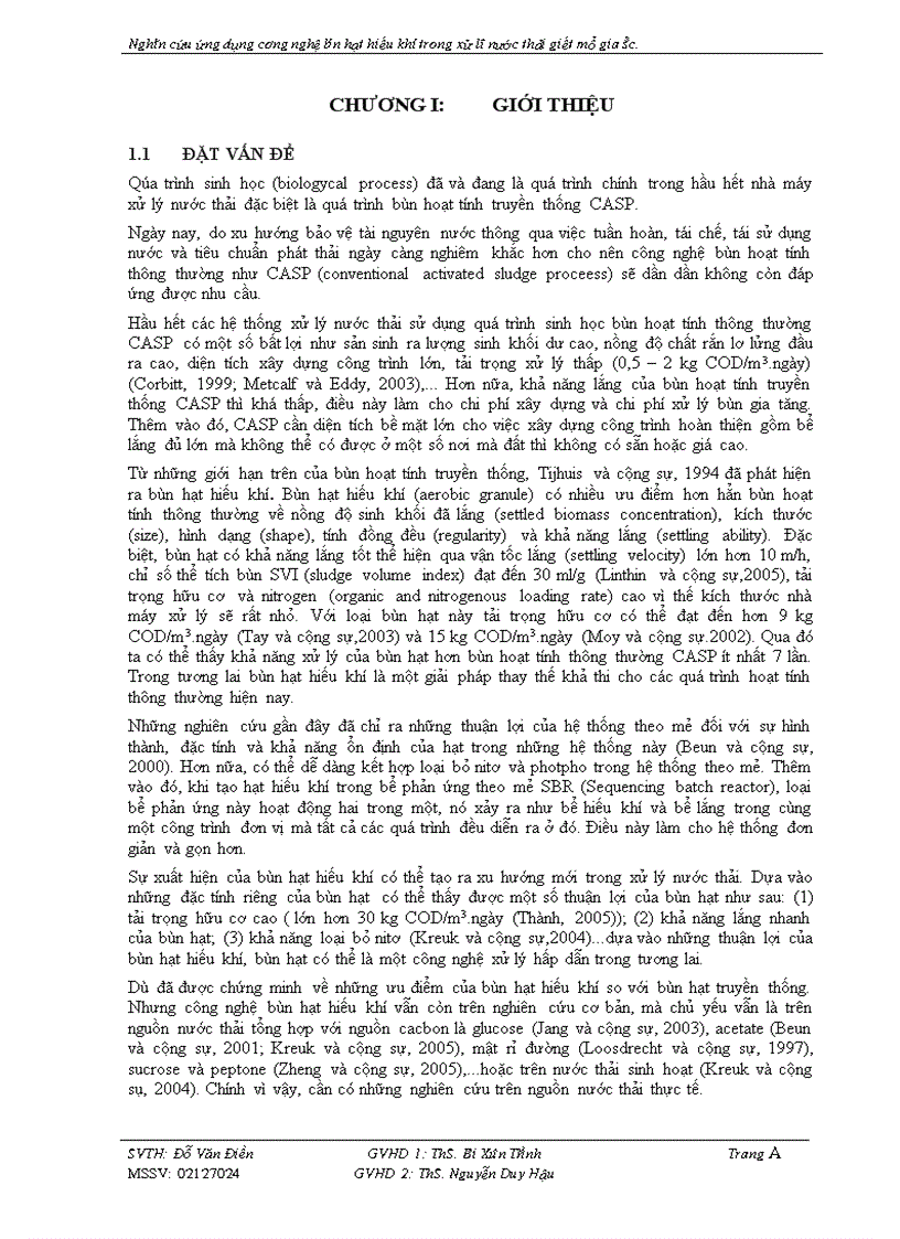 image for page Nghiên Cứu Ứng Dụng Công Nghệ Bùn Hạt Hiếu Khí Trong Xử Lý Nước Thải Giết Mổ Gia Súc
