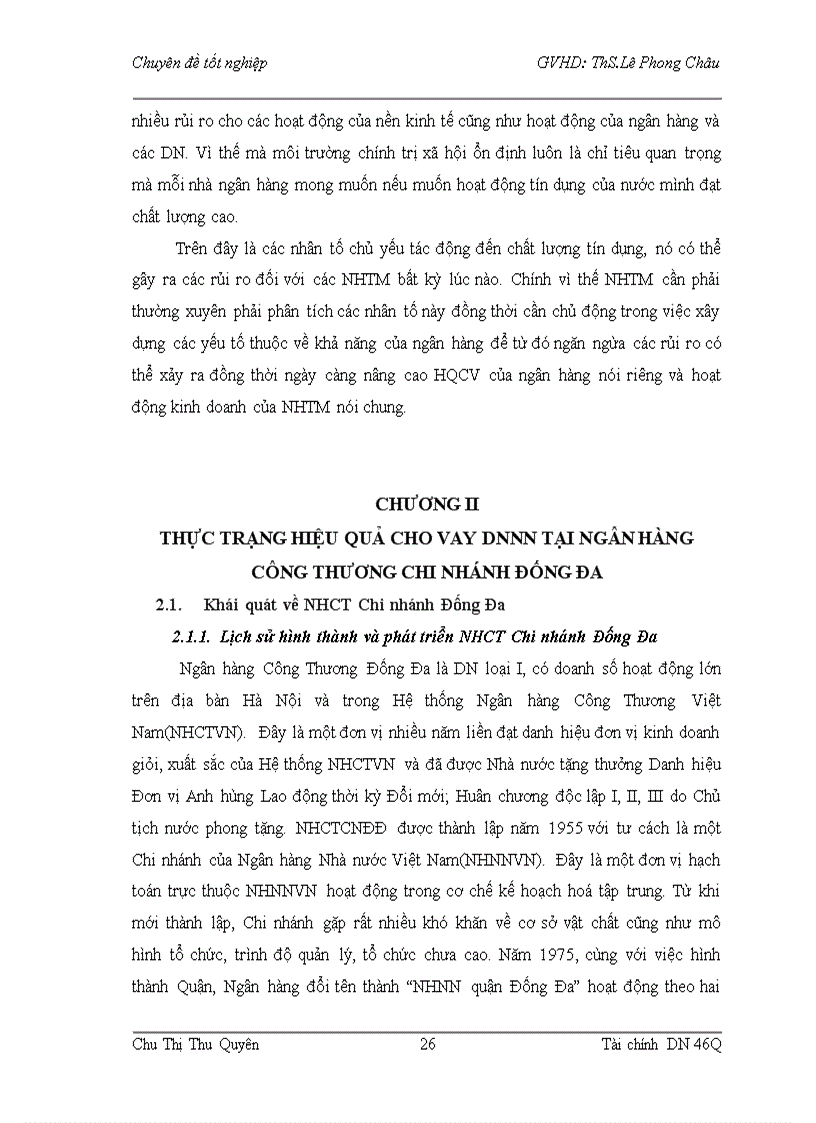 image for page Giải pháp nâng cao hiệu quả cho vay đối với Doanh nghiệp nhà nước tại ngân hàng NHTMCP Công Thương VietinBank chi nhánh Đống Đa