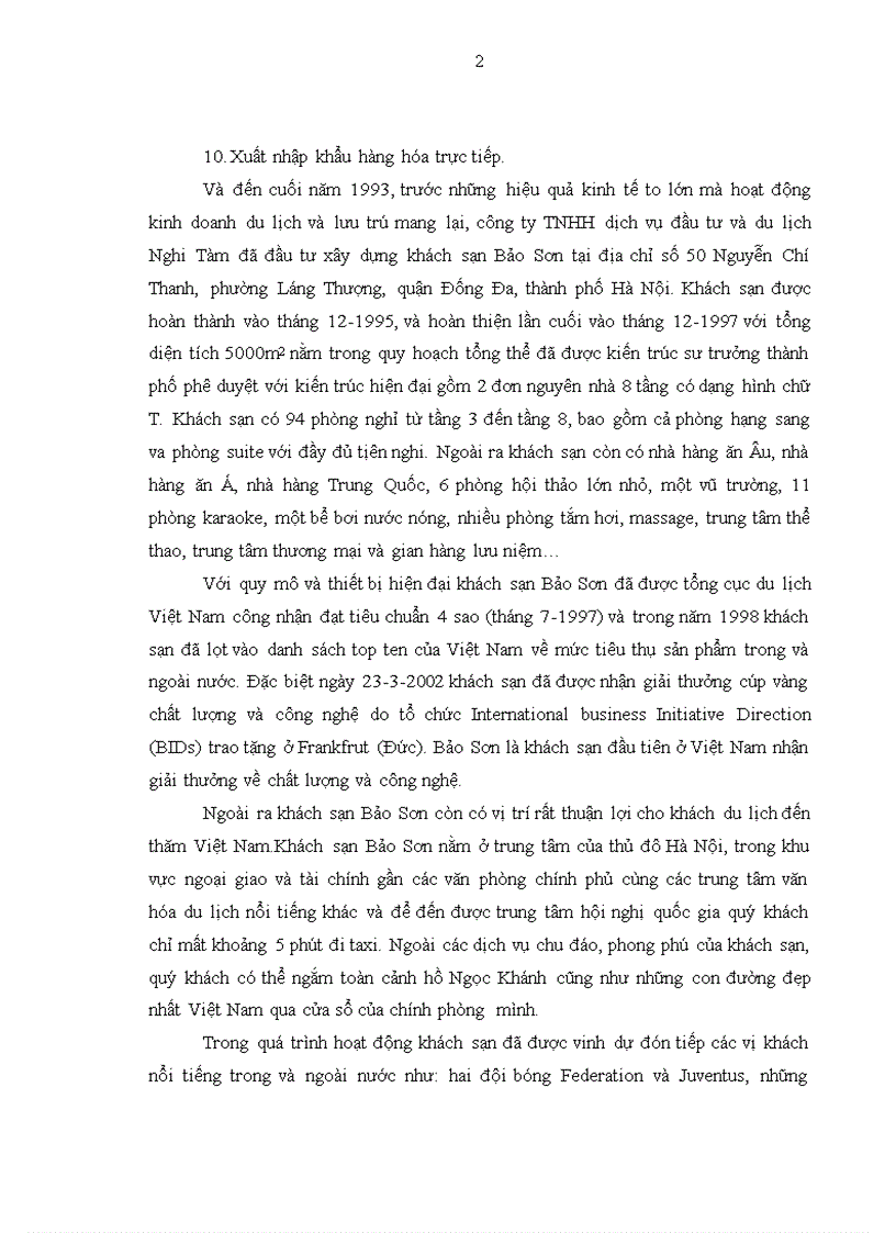 image for page Báo cáo thực tập tại khách sạn Bảo Sơn