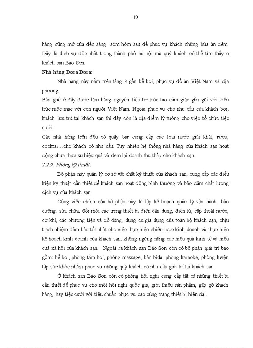 image for page Báo cáo thực tập tại khách sạn Bảo Sơn