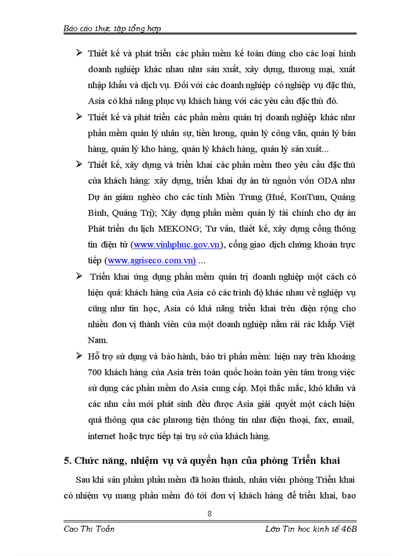 image for page Báo cáo thực tập tổng hợp tại Công ty CP phát triển phần mềm ASIA